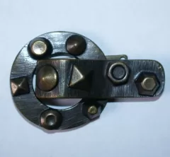 Metallverschluss massiv altmessing