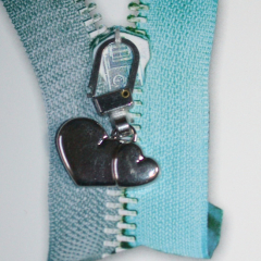 Zipper Pull Hearts silver
