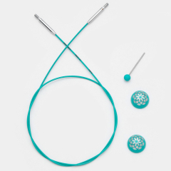 Knit Pro Cable Mindful Swivel 60 cm (24") Mint