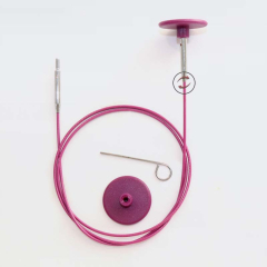 Knit Pro Seil Edelstahl SWIVEL - LILA 40 cm