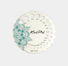Knit Pro Mindful Sterling Silver Plated Needle Gauge