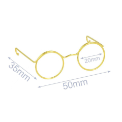 Glasses for soft toys - gold