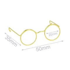 Brille für Stofftiere - gold