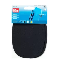 Leather Patches - oval dark blue