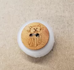 Holzknopf "Katze" - 15 mm