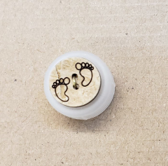 Coconut button baby feet - 15 mm