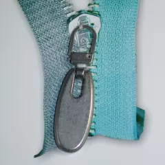 Zipper oval mattsilber