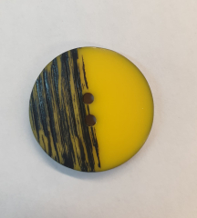 Knopf Resin schwarz-gelb 30 mm