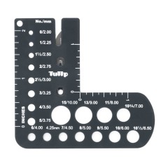 Tulip Needle gauge with Thread Cutter - gray