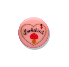 Knopf Glückskind - 15 mm - rosa