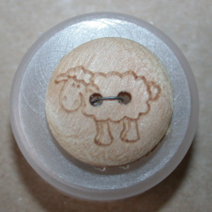 Knopf Holz Schaf 15 mm