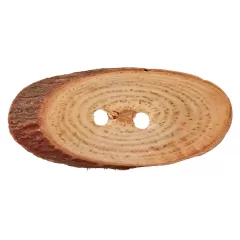 Holzknopf länglich - 50 mm