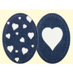 Patch oval mit Herz
