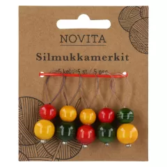 Novita Stitch Markers - Wood