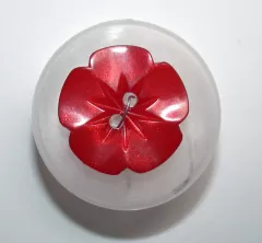 Knopf Kunststoff Blüte - 15 mm
