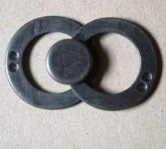 Metallverschluss rund matt-schwarz