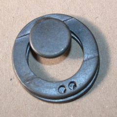 Metal Clasp round matt-black