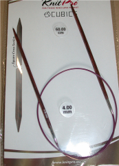 Knit Pro Circular Cubics Rose 8,0 (US 11) - 100 cm