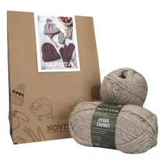 Novita Kit Mütze und Handschuhe sand