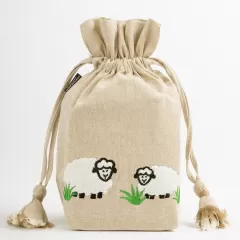 Lantern Moon Meadow String Bag - natur/weiß