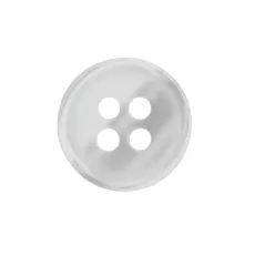 Button Plastic white 11 mm