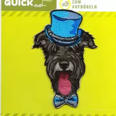 Applique Schnauzer with Hat
