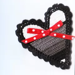 Applique Crocheted Heart