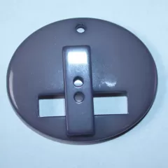 Kunststoffverschluss oval grau