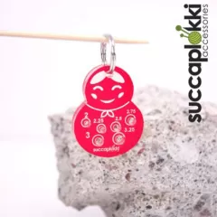 Succaplokki Schlüsselanhänger Nadelmaß Olga - rot