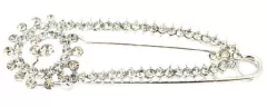 Kilt Pin Rhinestone Spiral
