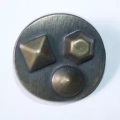 Knopf Metall - 25 mm - altmessing