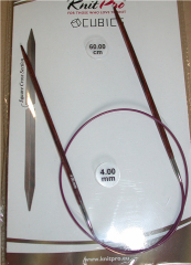 Knit Pro Circular Cubics Rose 6,0 (US 10) - 60 cm