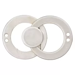 Metallverschluss rund silber