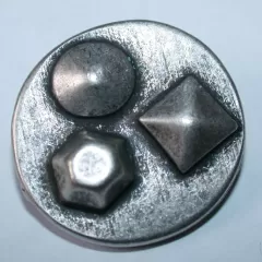 Knopf Metall - 25 mm - altsilber