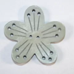 Knopf Kokos - 40 mm - hellgrau