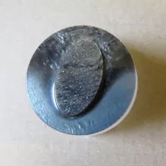 Knopf Kunststoff - 34 mm - grau