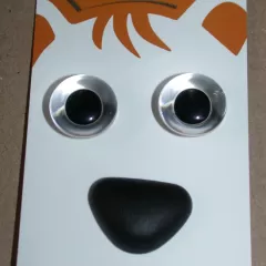 Tieraugen und Tiernase Set hellgrau - 15 mm