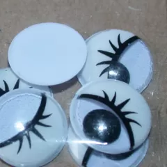 RH Wackelaugen mit Wimpern 15 mm