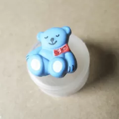 Knopf Kunststoff Bär hellblau - 19 mm