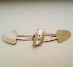 Dufflecoatverschluss beige - 170 mm