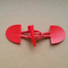 Dufflecoatverschluss rot - 110 mm