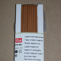 Faux Leather Tape 3 mm - brown