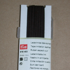 Faux Leather Tape 3 mm - dark brown