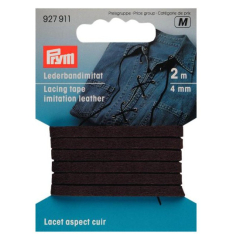 Faux Leather Tape 4 mm - dark brown