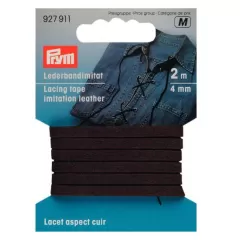 Faux Leather Tape 4 mm - dark brown
