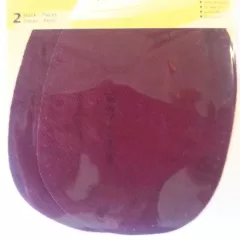 Kleiber Faux Velour Patches - oval bordeaux