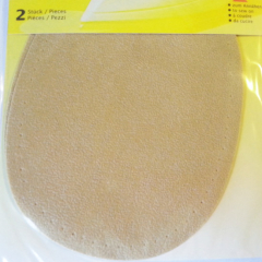 Faux Velour Patches - oval sand
