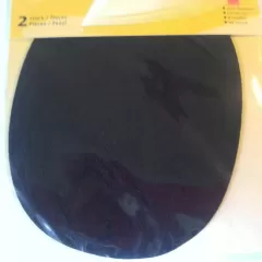 Kleiber Faux Velour Patches - oval black