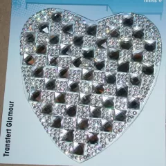Applique Heart with Rhinestones