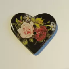 Knopf - Rosenherz -32 mm